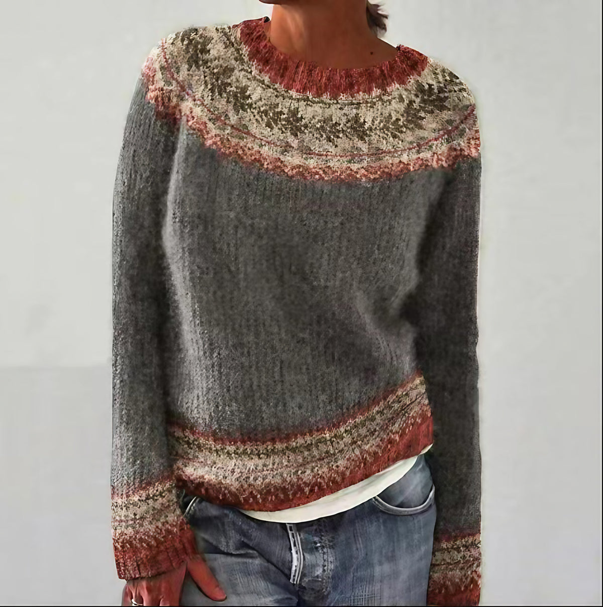 Pull coloré femme en maille douce, du S au 5XL, gris foncé