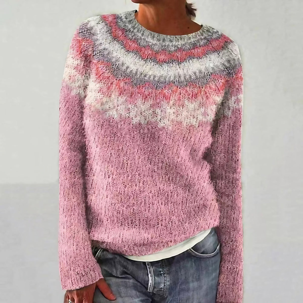 Pull femme toucher doux, dix coloris, du S au 5XL, rose