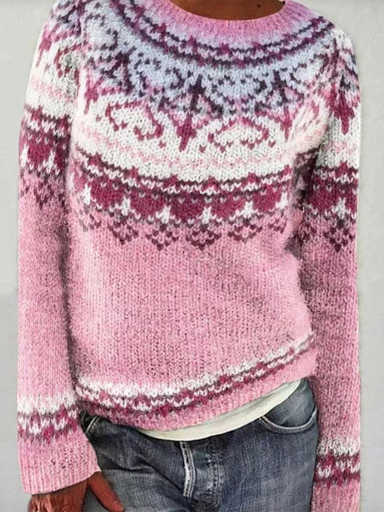 Pull femme toucher doux, dix coloris, du S au 5XL, rose clair
