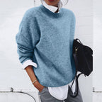 Pull doux femme, cinq coloris, du XS au 3XL, bleu