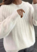 Pull femme doux, sept coloris clairs et vifs, du S au 2XL, blanc