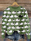 Pull femme style vintage, vert, bleu ou gris, du S au 5XL, vert