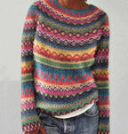 Pull femme chaud coupe ajustée, bleu, rouge ou orange, rouge