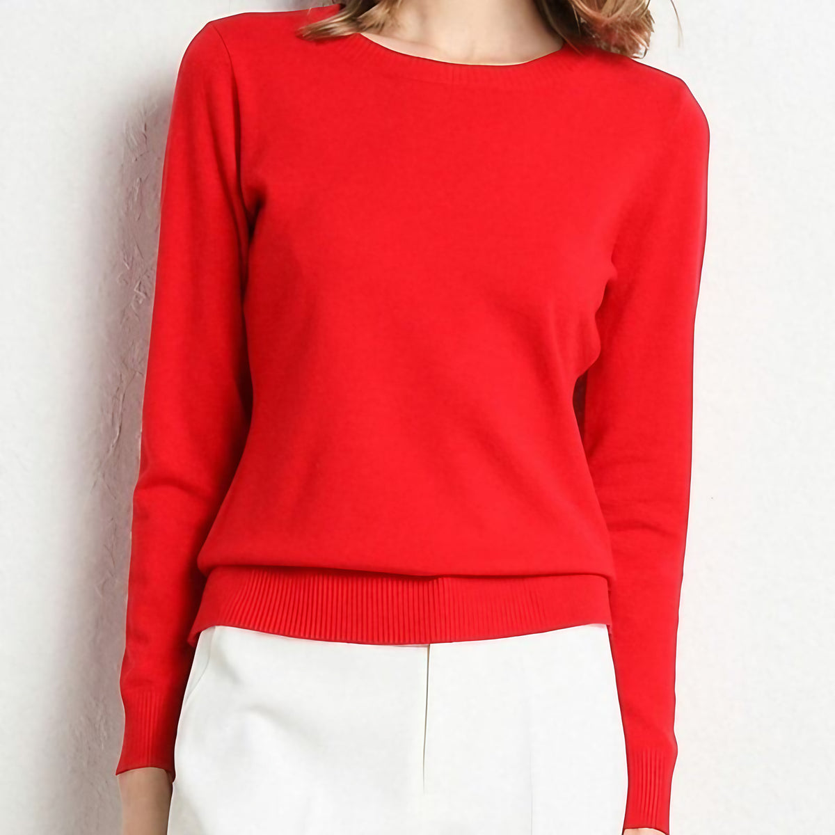 Pull femme doux, treize coloris, du XS au 3XL, rouge