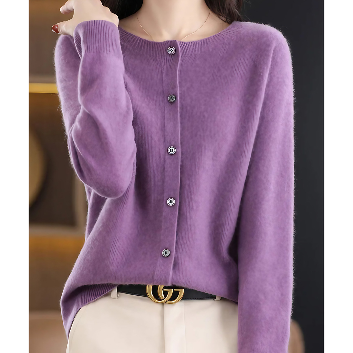 Pull col rond femme, quatorze coloris, du S au 3XL, pourpre
