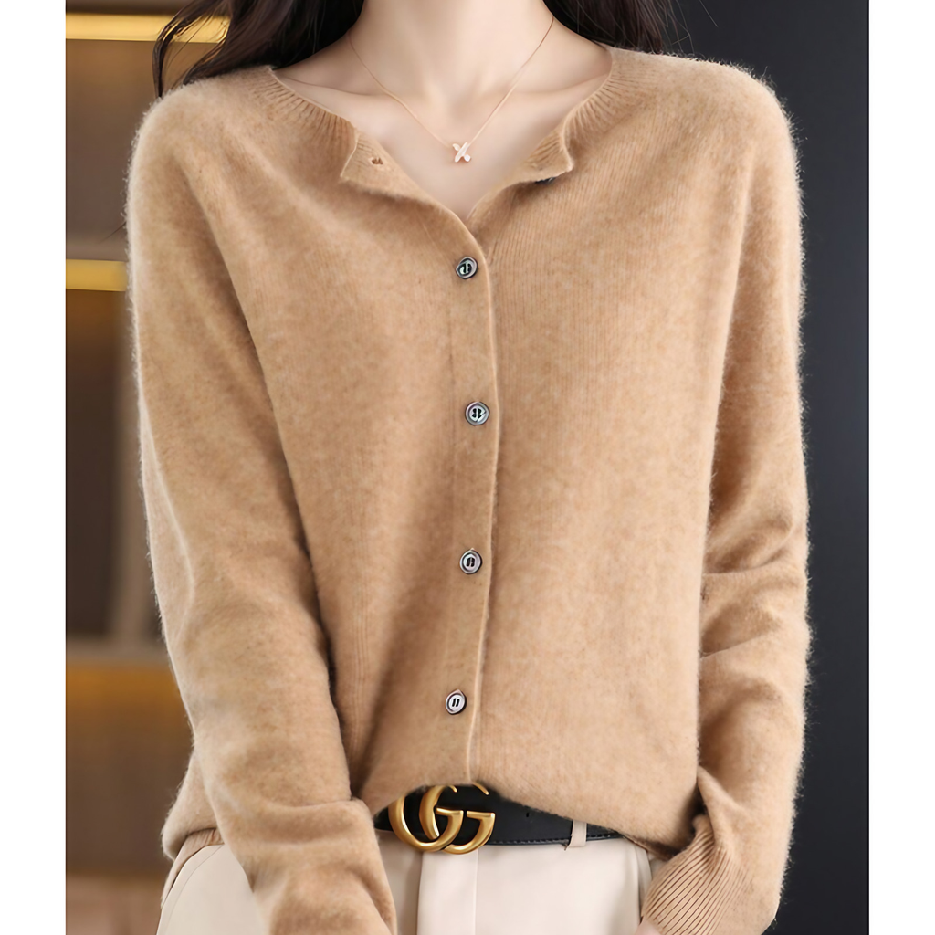 Pull col rond femme, quatorze coloris, du S au 3XL, marron clair
