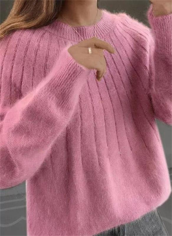 Pull femme en maille douce, coupe droite, six coloris