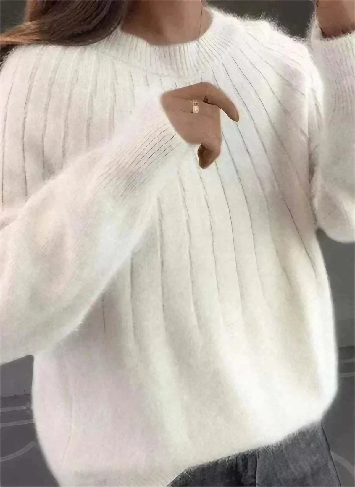 Pull femme en maille douce, coupe droite, six coloris, blanc