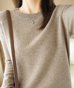 Pull femme à manches longues, dix-sept coloris, du S au 2XL, camel