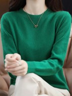 Pull femme à manches longues, dix-sept coloris, du S au 2XL, vert