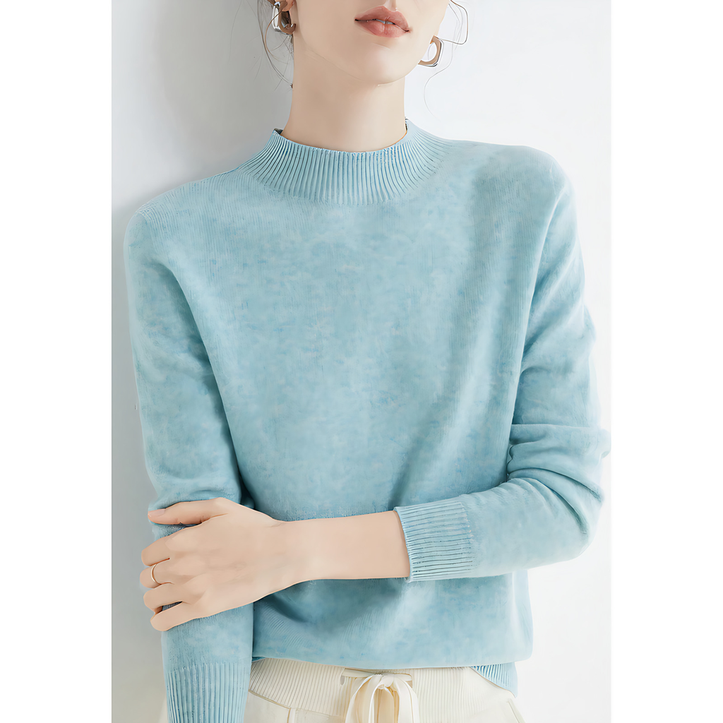 Pull femme classique, treize coloris, du S au 2XL, bleu ciel