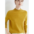 Pull femme classique, treize coloris, du S au 2XL, jaune moutarde