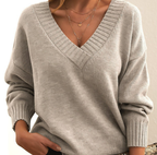 Pull femme léger toutes saisons, beige, gris ou blanc, S au 5XL, beige