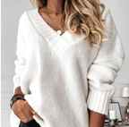 Pull femme léger toutes saisons, beige, gris ou blanc, S au 5XL, blanc