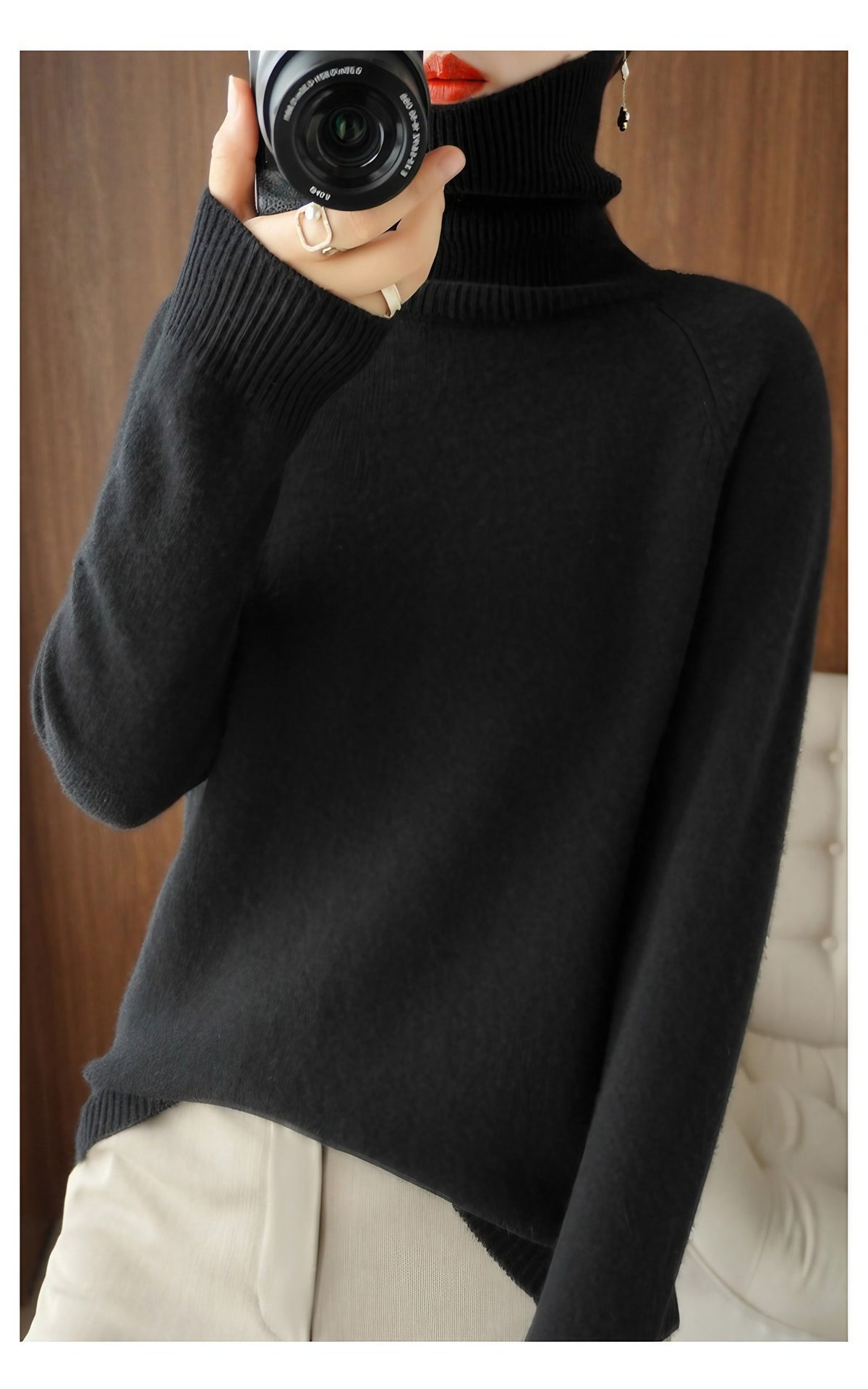 Pull femme classique, six coloris, du S au 2XL, noir