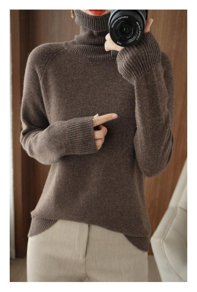 Pull femme classique, six coloris, du S au 2XL, marron