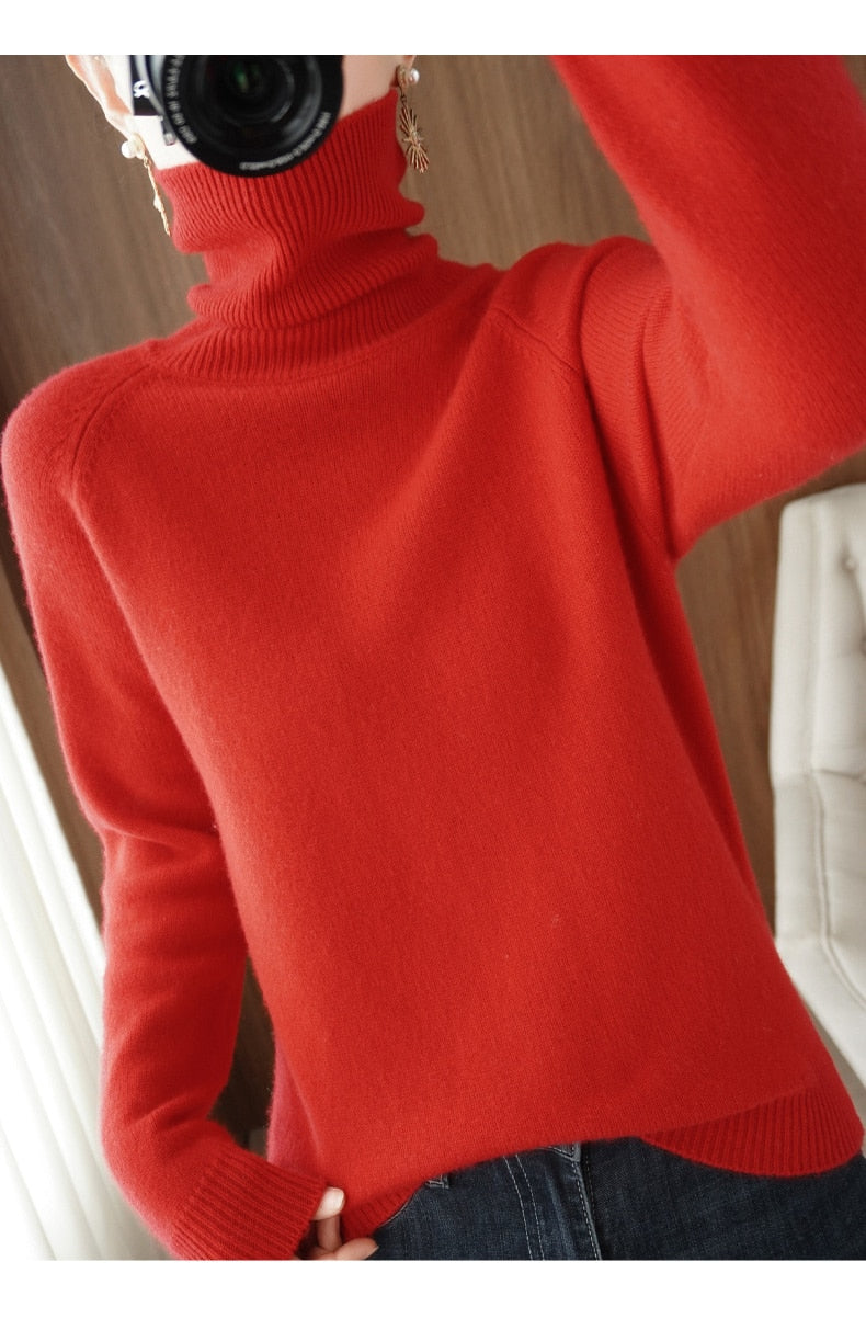 Pull femme classique, six coloris, du S au 2XL, rouge