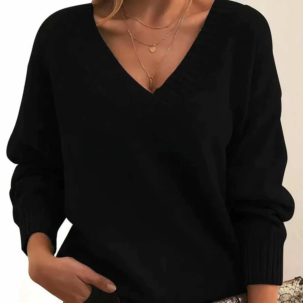 Pull femme classique, dix coloris, du S au 5XL, noir