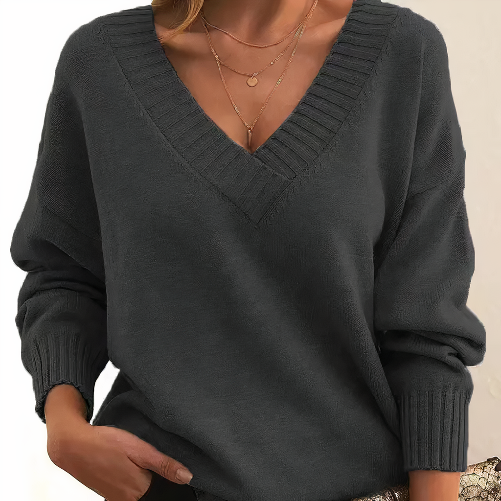 Pull femme classique, dix coloris, du S au 5XL, gris foncé
