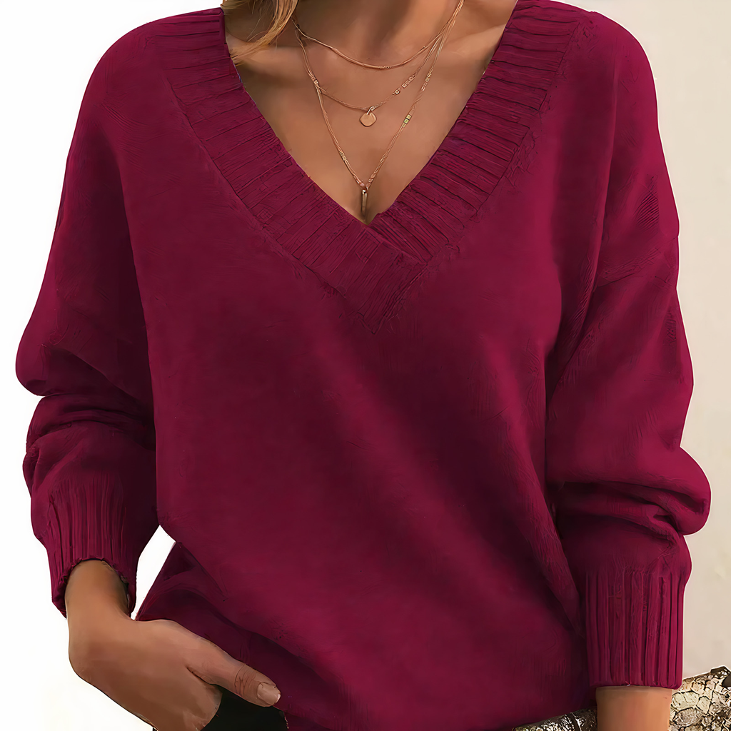 Pull femme classique, dix coloris, du S au 5XL, rouge