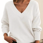 Pull femme classique, dix coloris, du S au 5XL, blanc