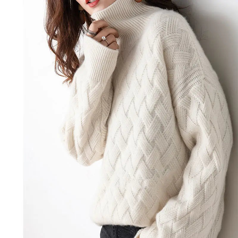 Pull femme beige ou chameau, manches longues, du S au 3XL