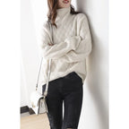 Pull femme beige ou chameau, manches longues, du S au 3XL