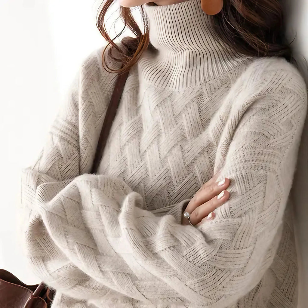 Pull femme beige ou chameau, manches longues, du S au 3XL, chameau