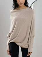 Pull col rond femme, coupe ajustée, neuf coloris, du S au 3XL, marron clair