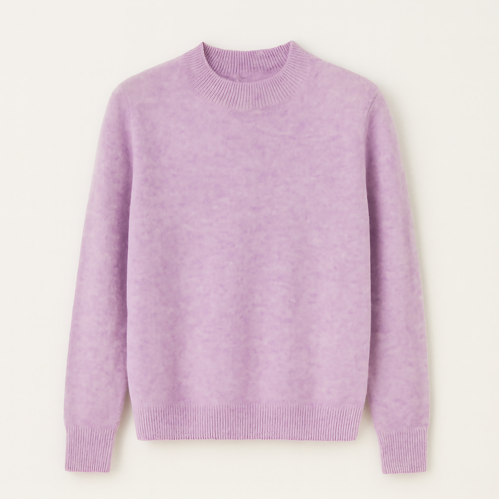Pull en tricot femme uni, quatorze coloris, du S au 2XL, lilas
