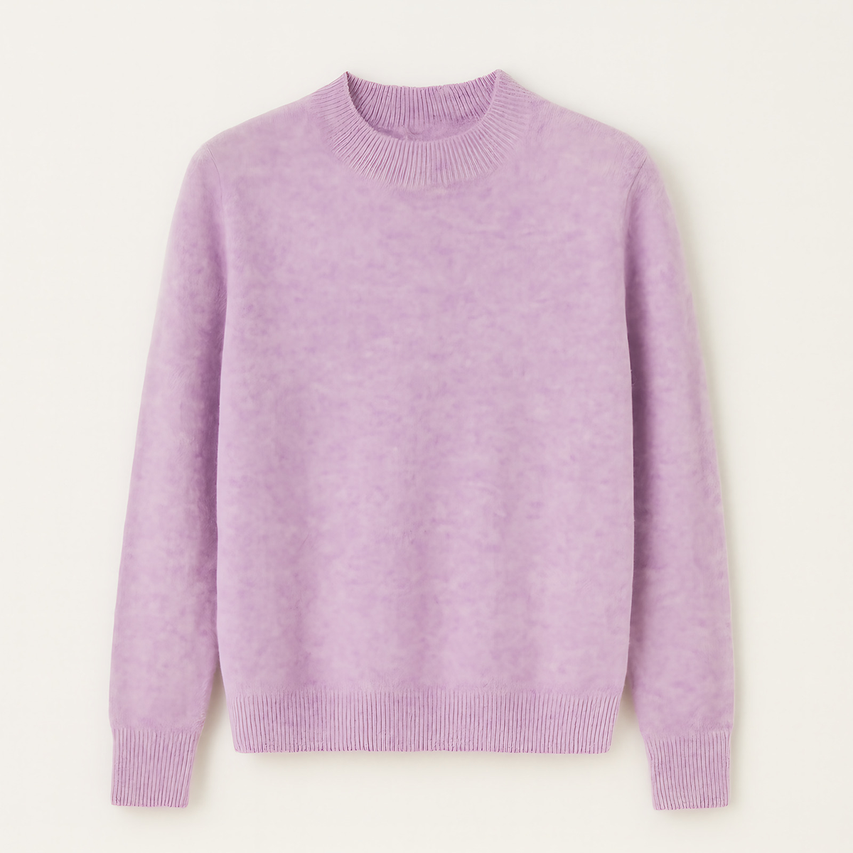 Pull en tricot femme uni, quatorze coloris, du S au 2XL, lilas