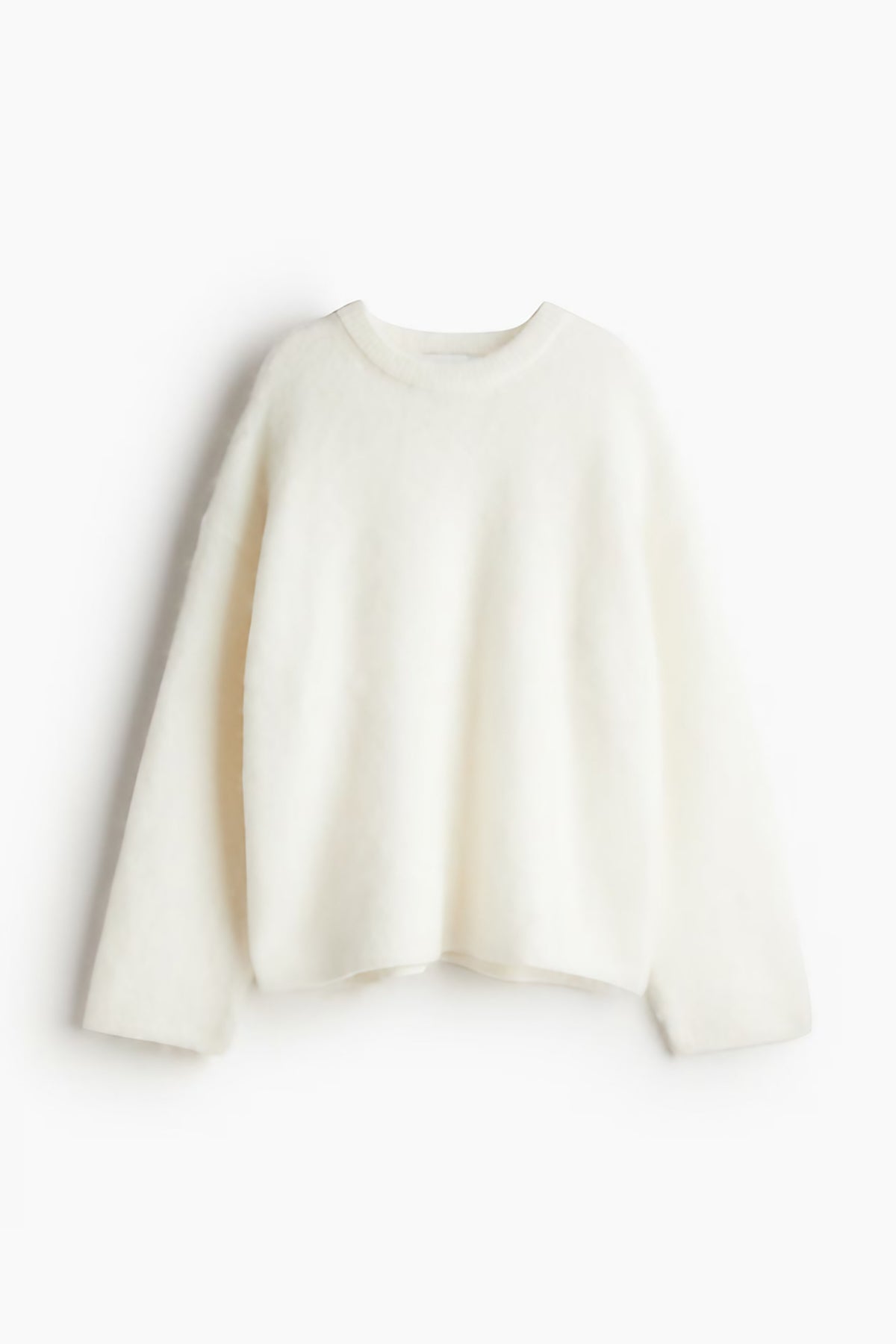 Pull oversize femme col rond, épaules tombantes, 14 coloris, beige