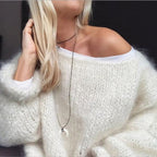 Pull tricoté femme pour l'automne, quatre coloris, du S au XL