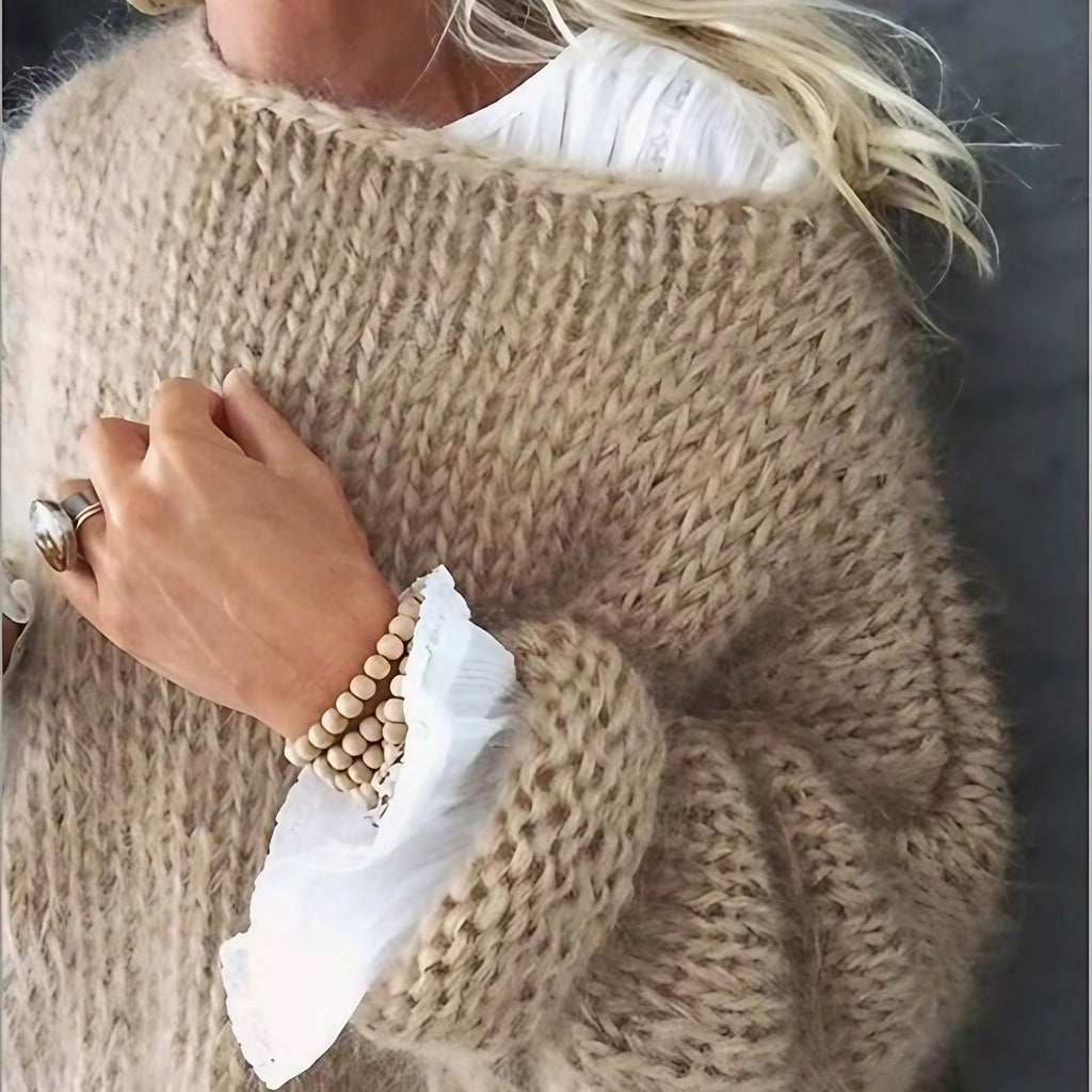 Pull tricoté femme pour l'automne, quatre coloris, du S au XL, kaki