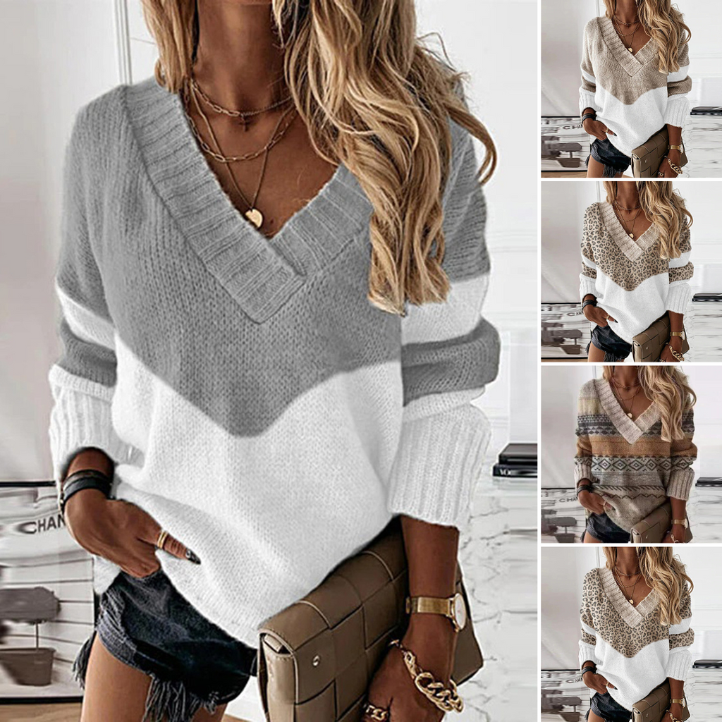 Pull en maille femme, coloris uni ou léopard, du S au 2XL