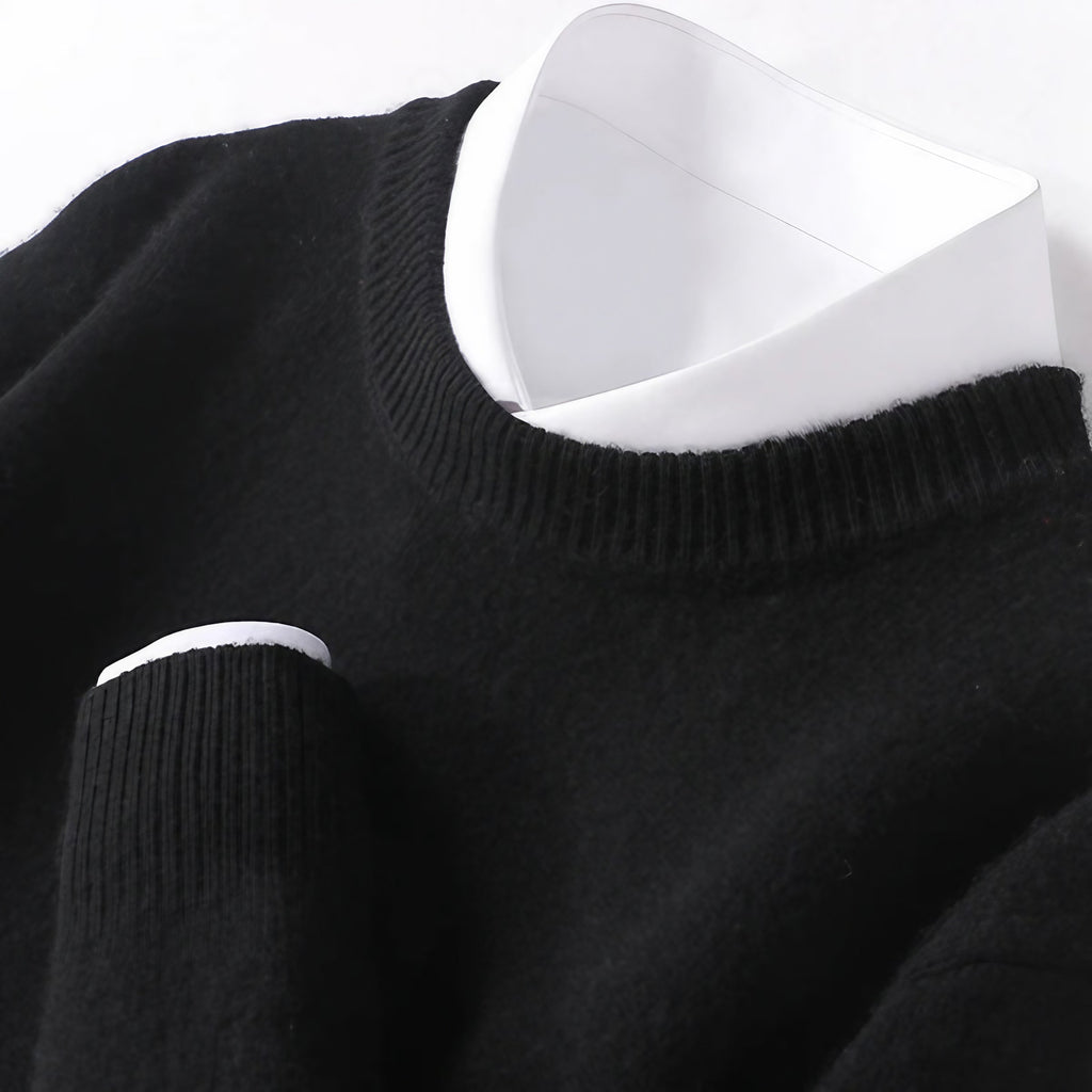 Pull homme à col double, douze coloris, du S au 3XL