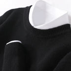 Pull homme à col double, douze coloris, du S au 3XL