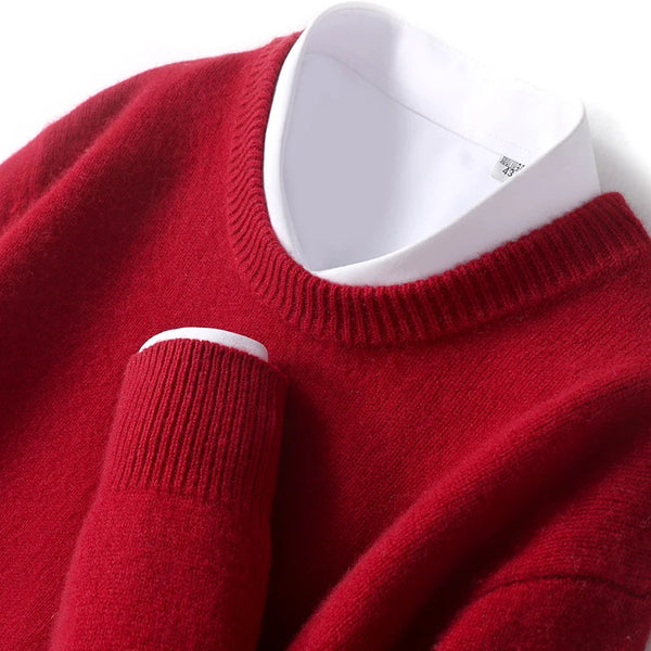 Pull homme à col double, douze coloris, du S au 3XL, rouge
