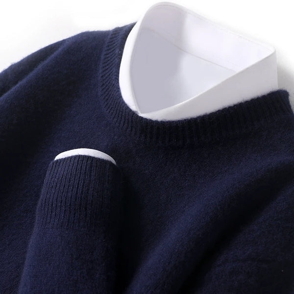 Pull homme à col double, douze coloris, du S au 3XL