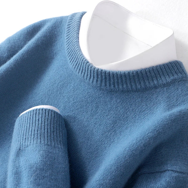 Pull homme à col double, douze coloris, du S au 3XL, bleu clair