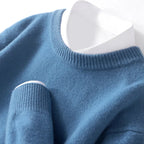 Pull homme à col double, douze coloris, du S au 3XL, bleu clair