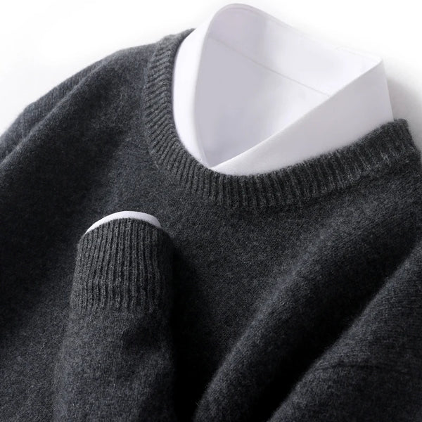 Pull homme à col double, douze coloris, du S au 3XL, gris foncé