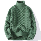 Pull col roulé homme coupe ample, six coloris, du XS au 4XL, vert