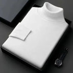 Pull col roulé homme à col côtelé, doublure intérieure douce