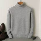 Pull col roulé homme à col côtelé, doublure intérieure douce
