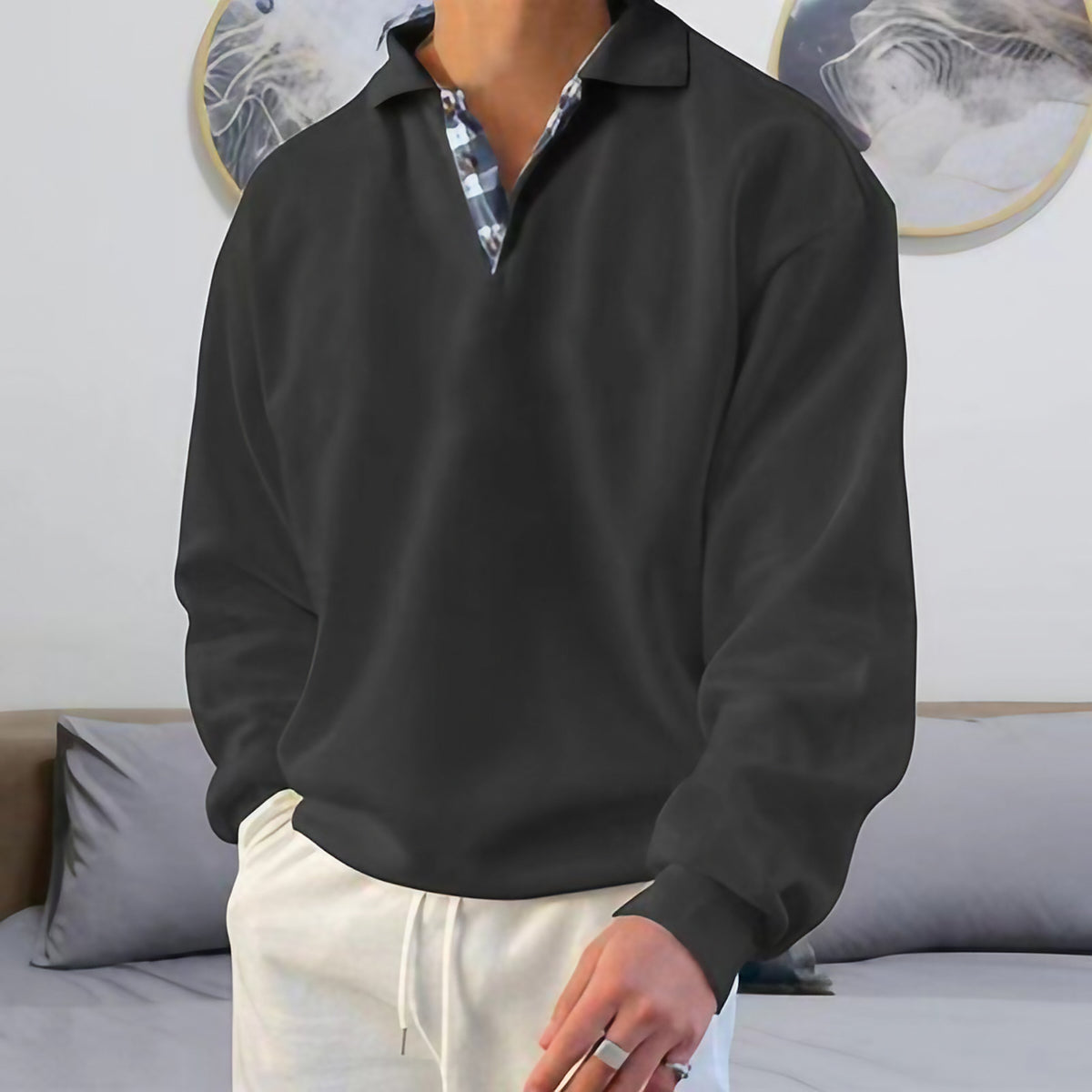 Pull homme pour l'automne, neuf coloris, du M au 3XL, noir