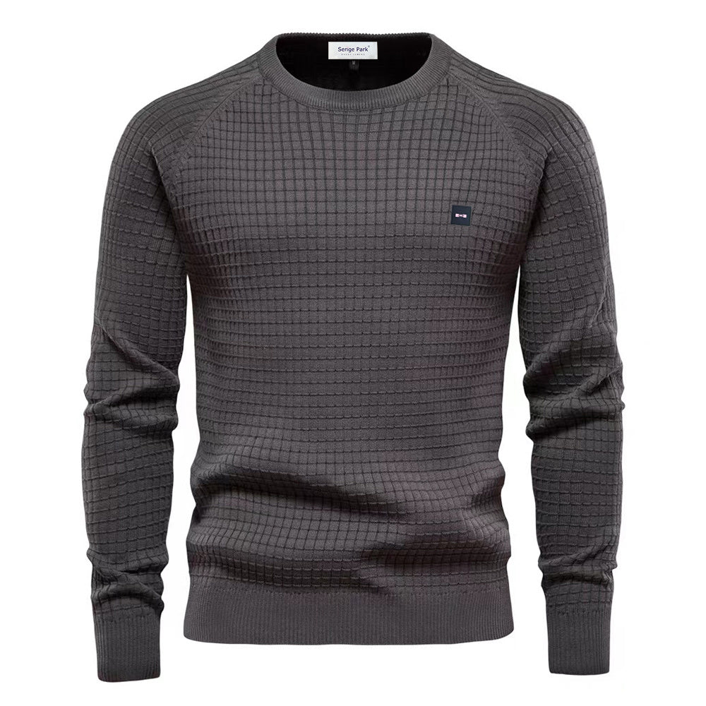 Pull homme coupe ajustée, cinq coloris, du S au 2XL, gris foncé