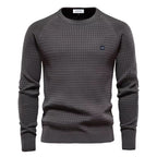 Pull homme coupe ajustée, cinq coloris, du S au 2XL, gris foncé