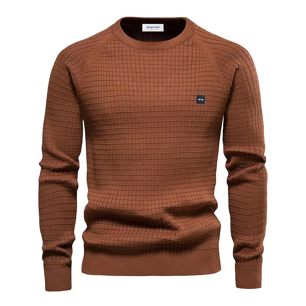 Pull homme coupe ajustée, cinq coloris, du S au 2XL, marron