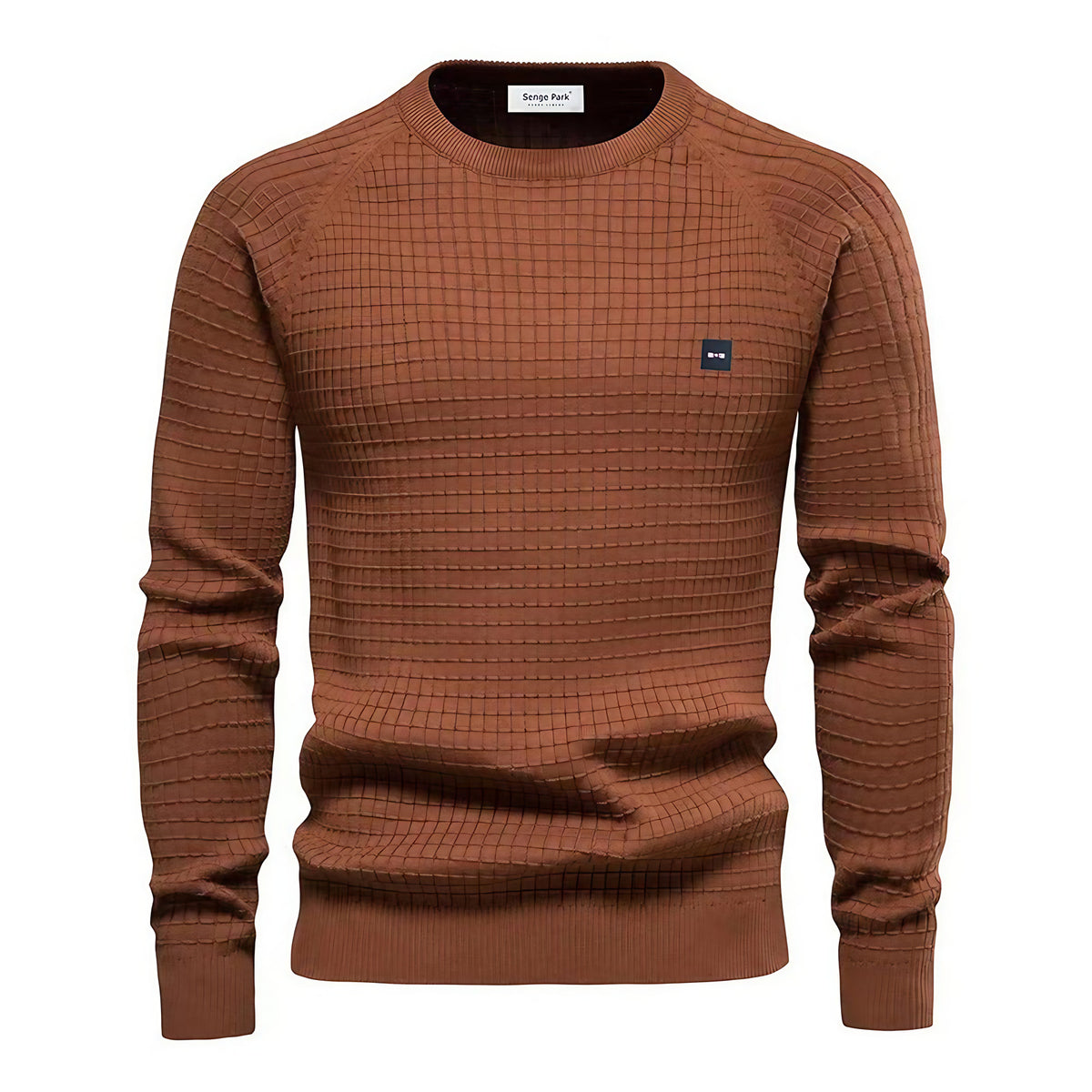 Pull homme coupe ajustée, cinq coloris, du S au 2XL, marron